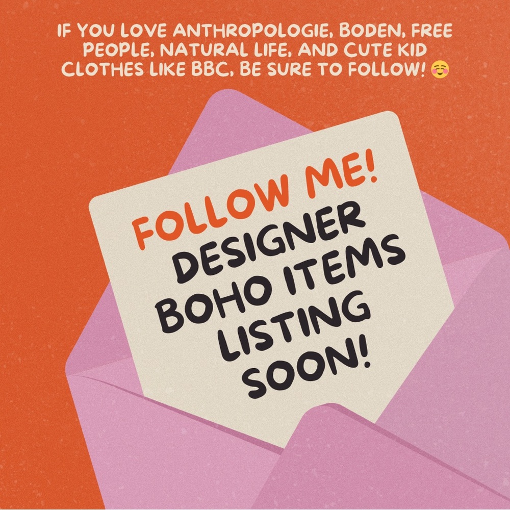 Designer Boho Items Listing Soon!